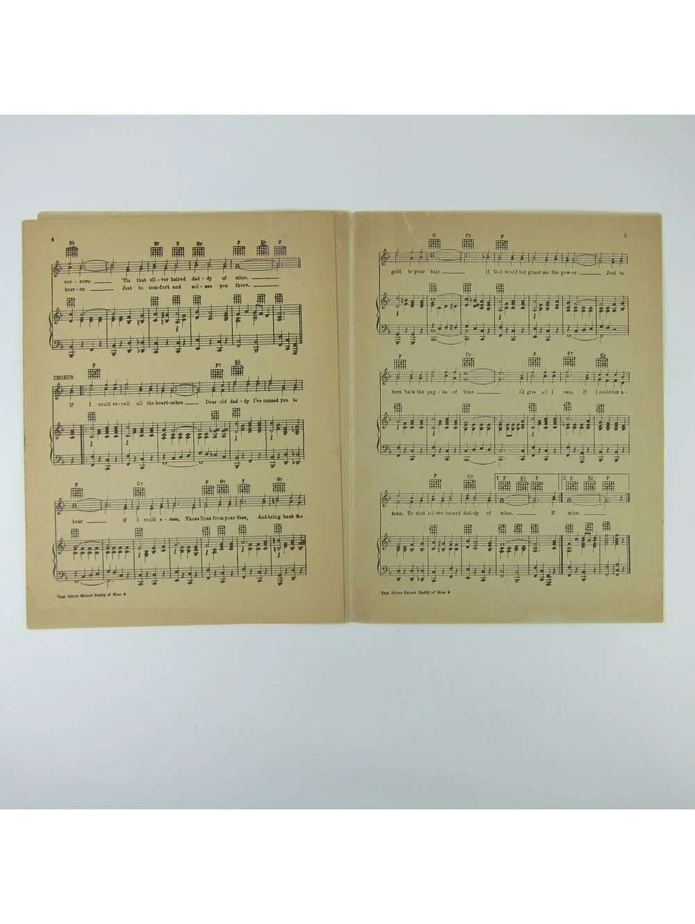Sheet Music That Silver Haired Daddy of Mine Tumbling Tumbleweed Gene Autry 1932